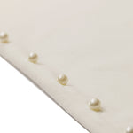 Ecru Cuffed Pearl Detail Women's Pants