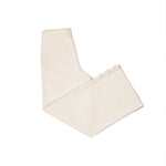 Ecru Cuffed Pearl Detail Women's Pants