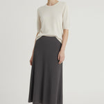Anthracite Fine Pleated Skirt