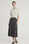 Anthracite Fine Pleated Skirt