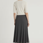 Anthracite Fine Pleated Skirt