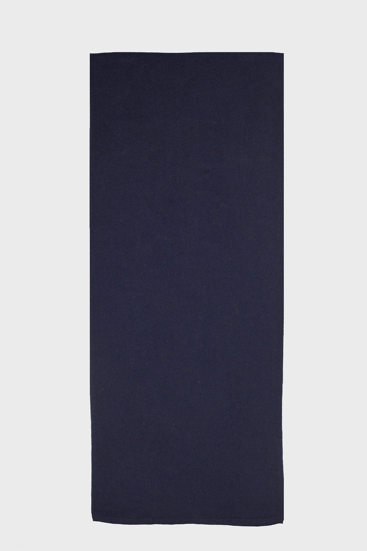 Navy Blue Cashmere and Wool Blend Scarf