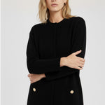 Black Gold Button Detailed Women's Jacket