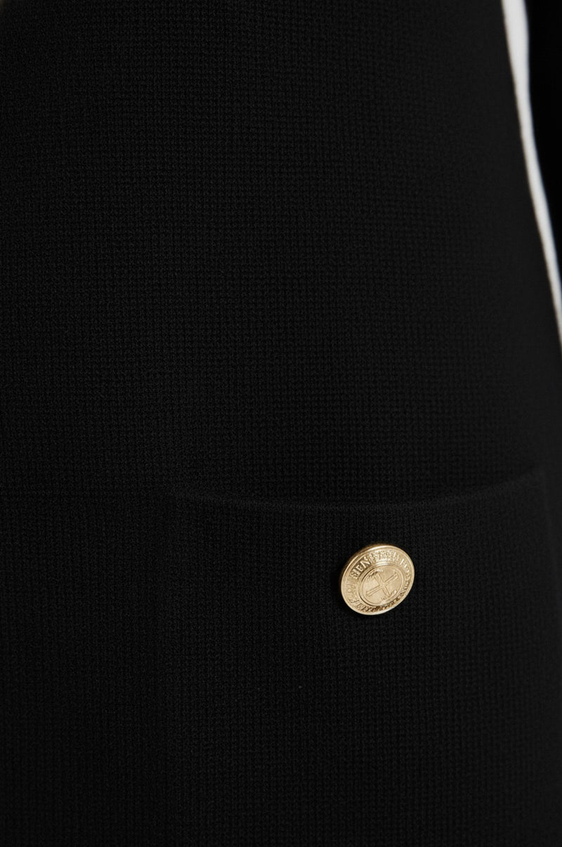 Black Gold Button Detailed Women's Jacket