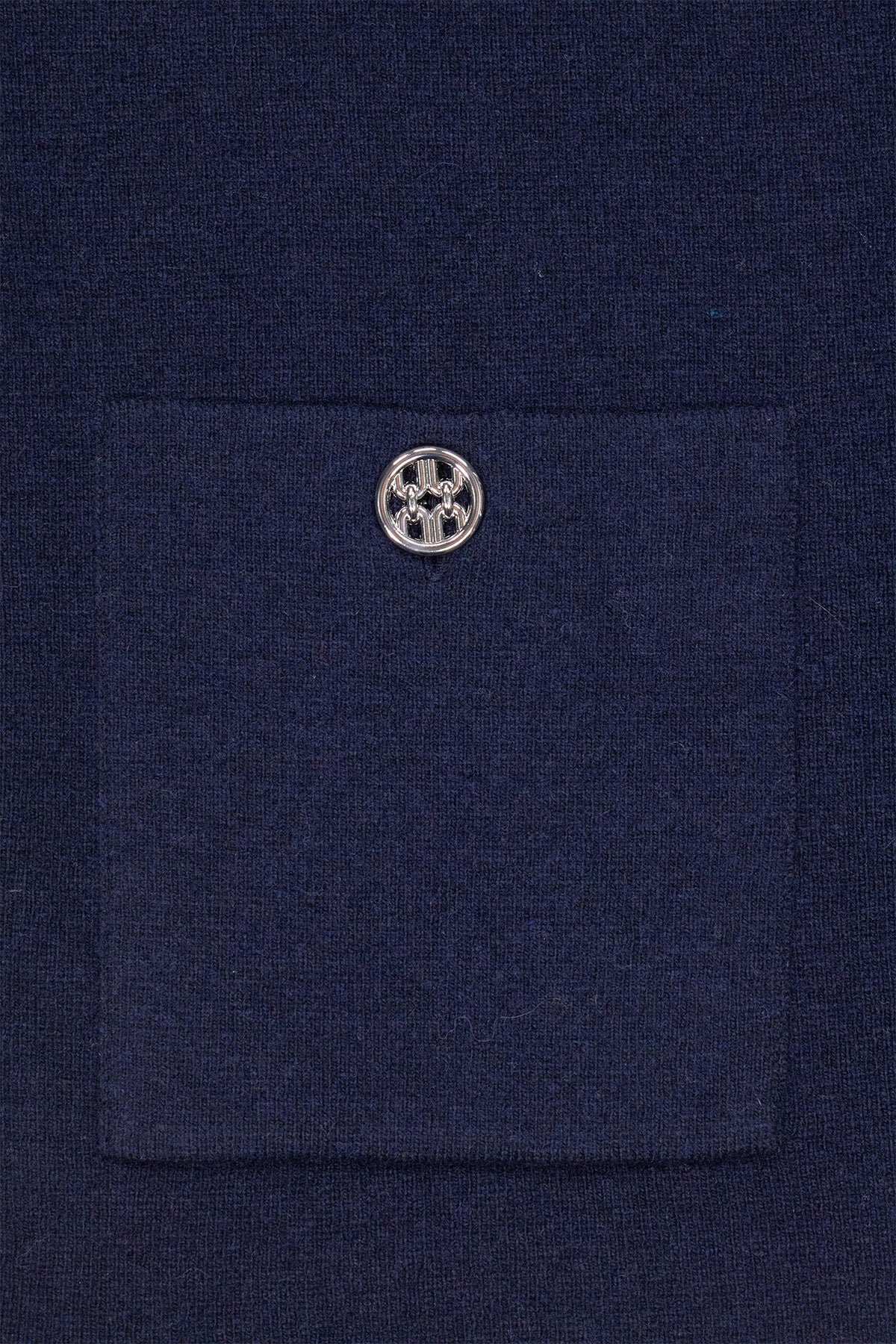 Women's Navy Blue Buttoned Jacket