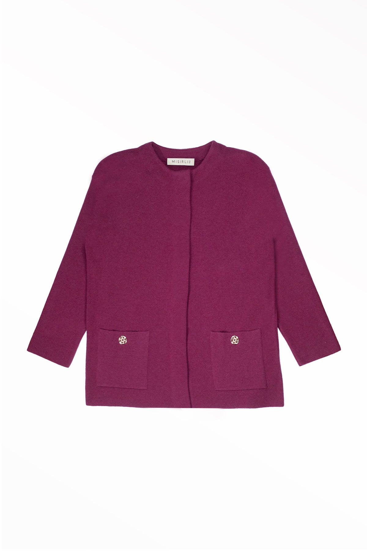 Wool Pocket Buttoned Women's Jacket