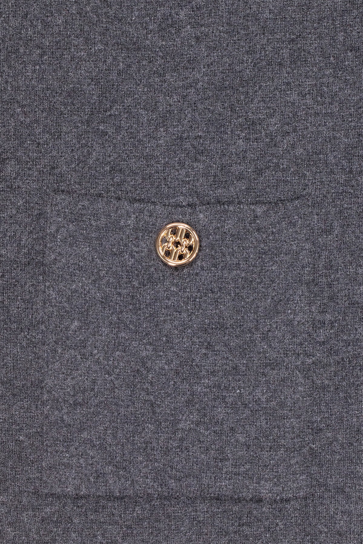 Dark Grey Pocket Button Women's Jacket