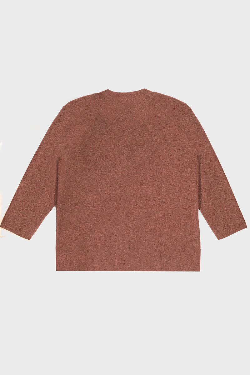 Brown Buttoned Pocket Women's Jacket