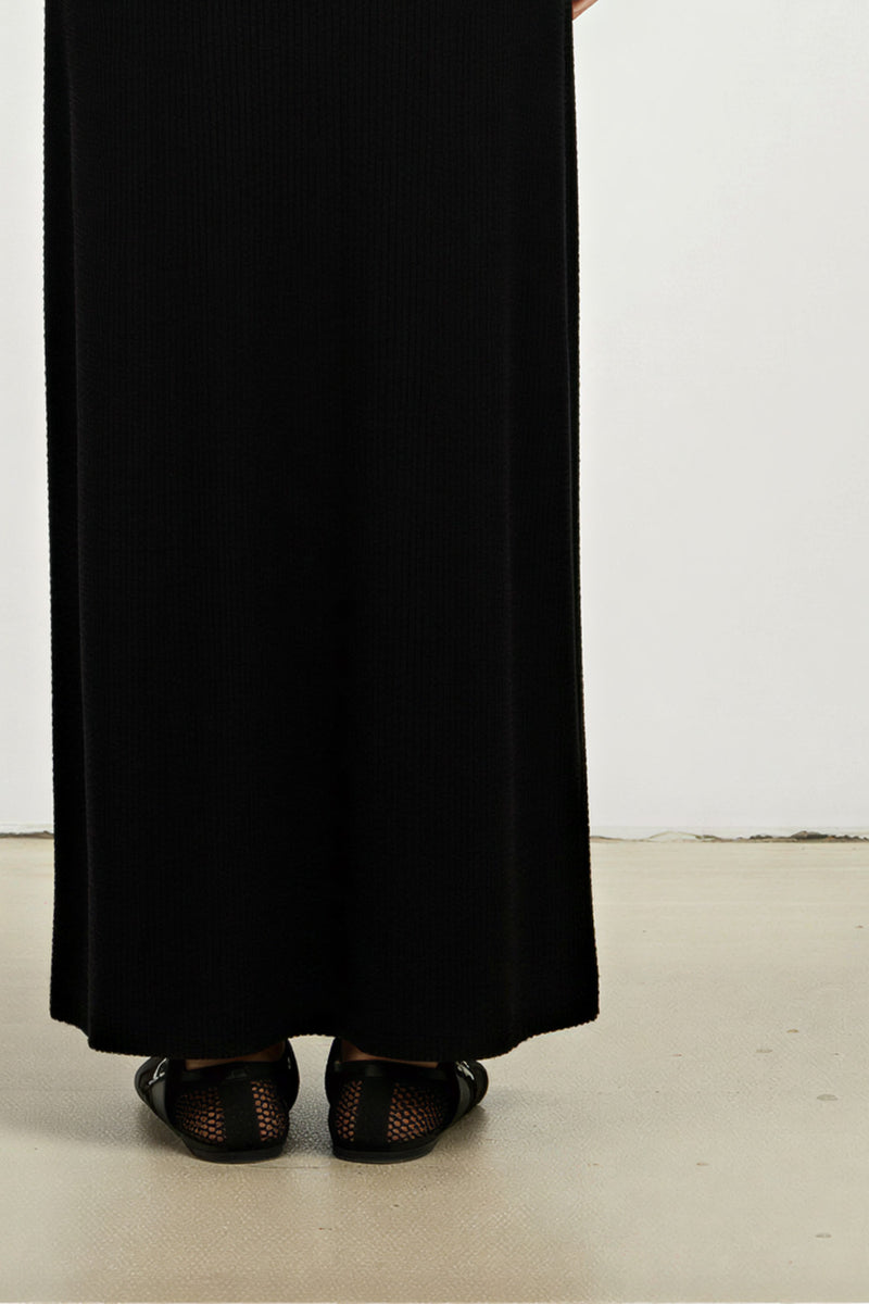 Black Thessaloniki Knit Long Dress