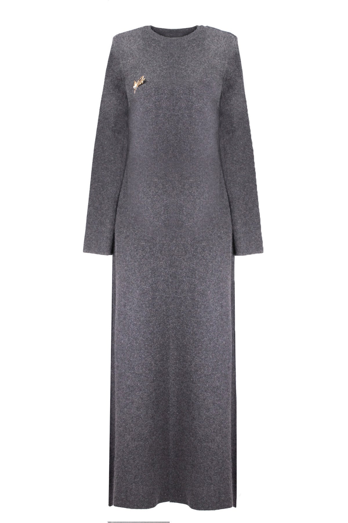 Dark Gray Thessaloniki Knit Long Dress