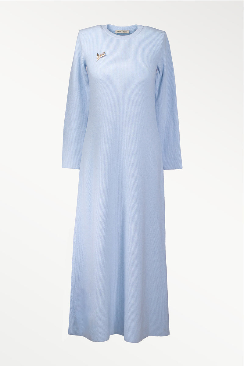 Baby Blue Thessaloniki Knit Long Dress