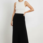 Black A-Line Knitted Long Skirt