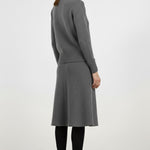 Gray Flecked Midi Skirt