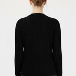 Women's Cardigan with Black Knit Pattern