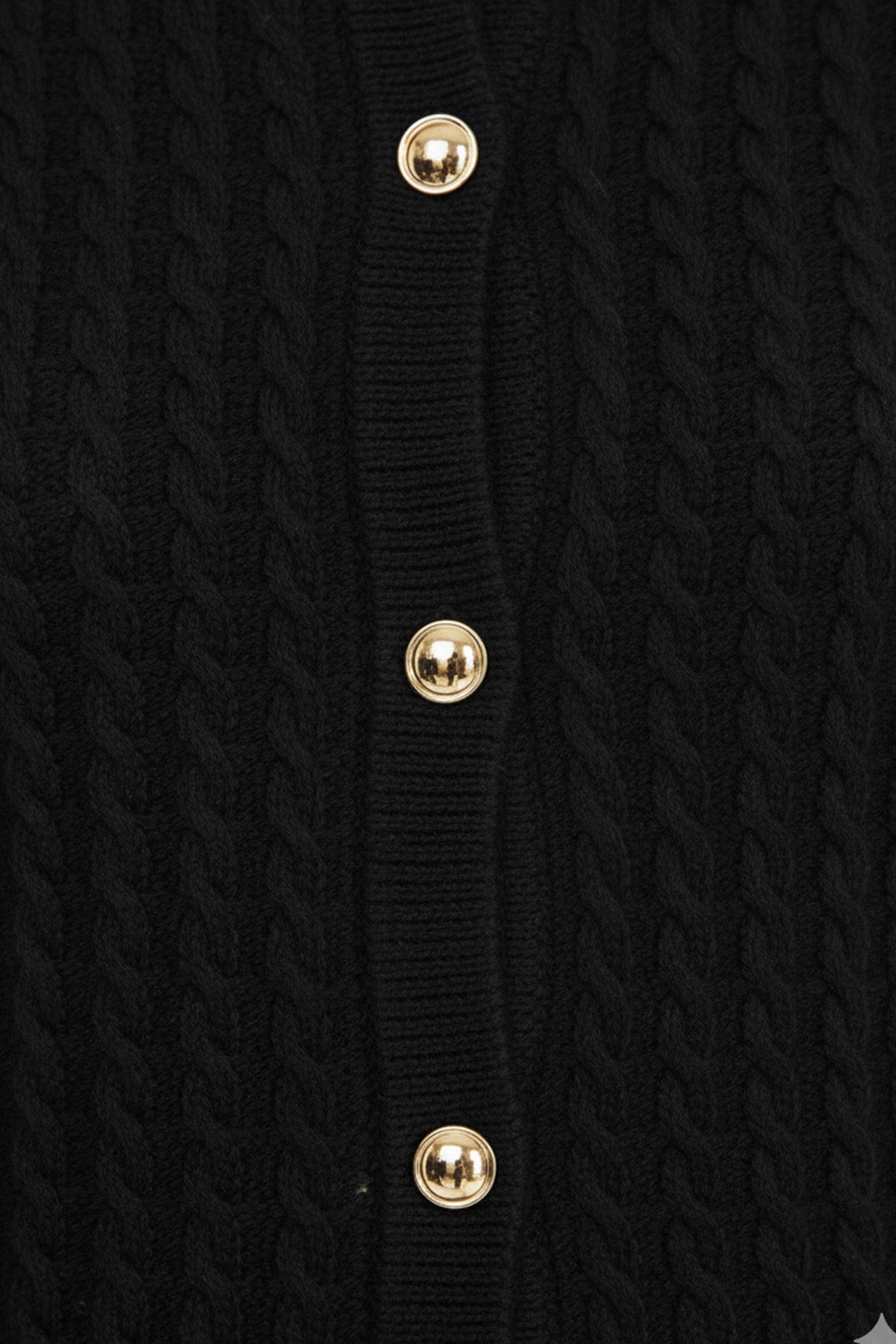 Women's Cardigan with Black Knit Pattern