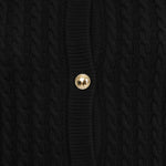 Women's Cardigan with Black Knit Pattern