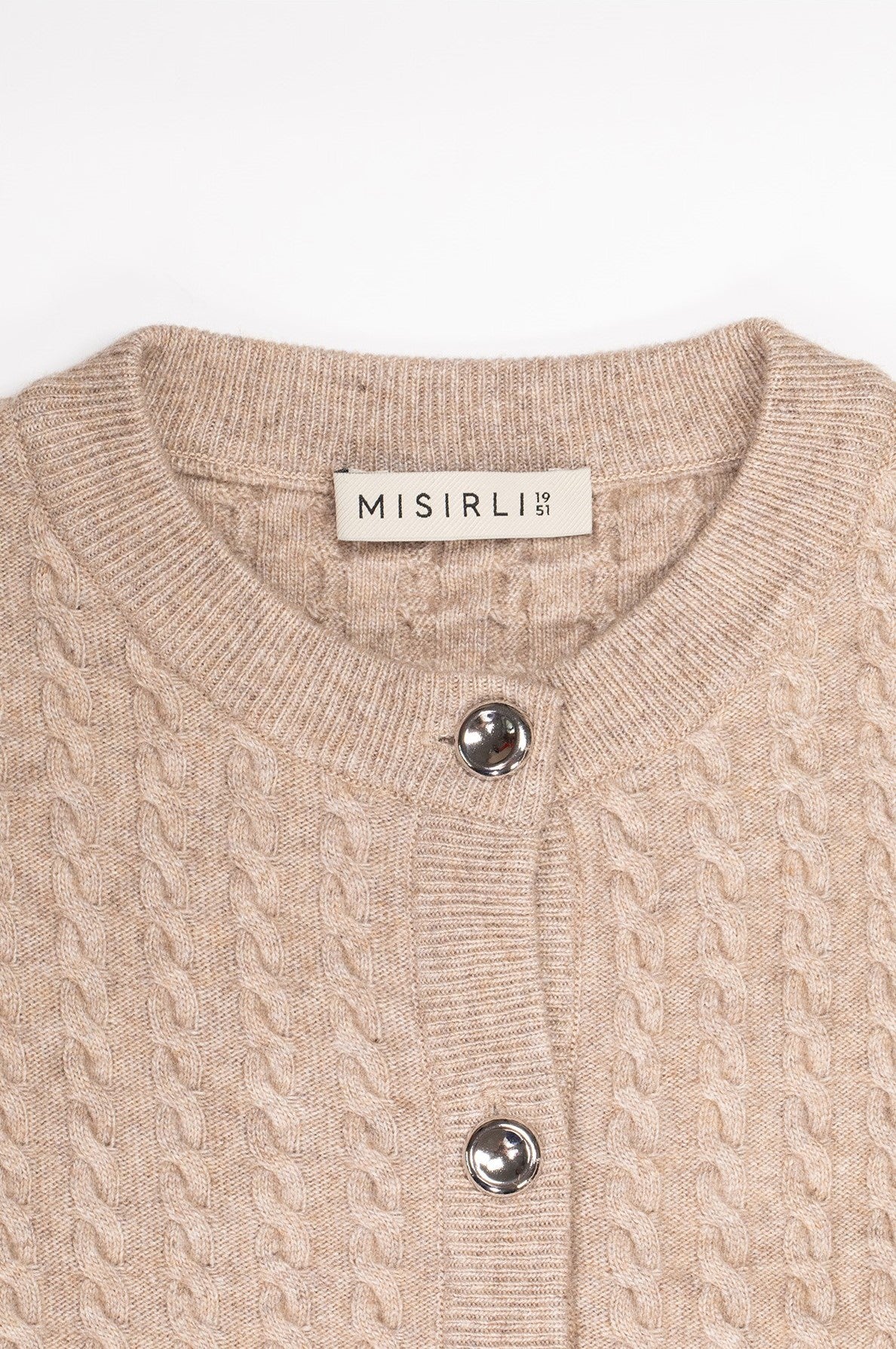 Camel Knit Patterned Women's Cardigan