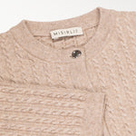 Camel Knit Patterned Women's Cardigan