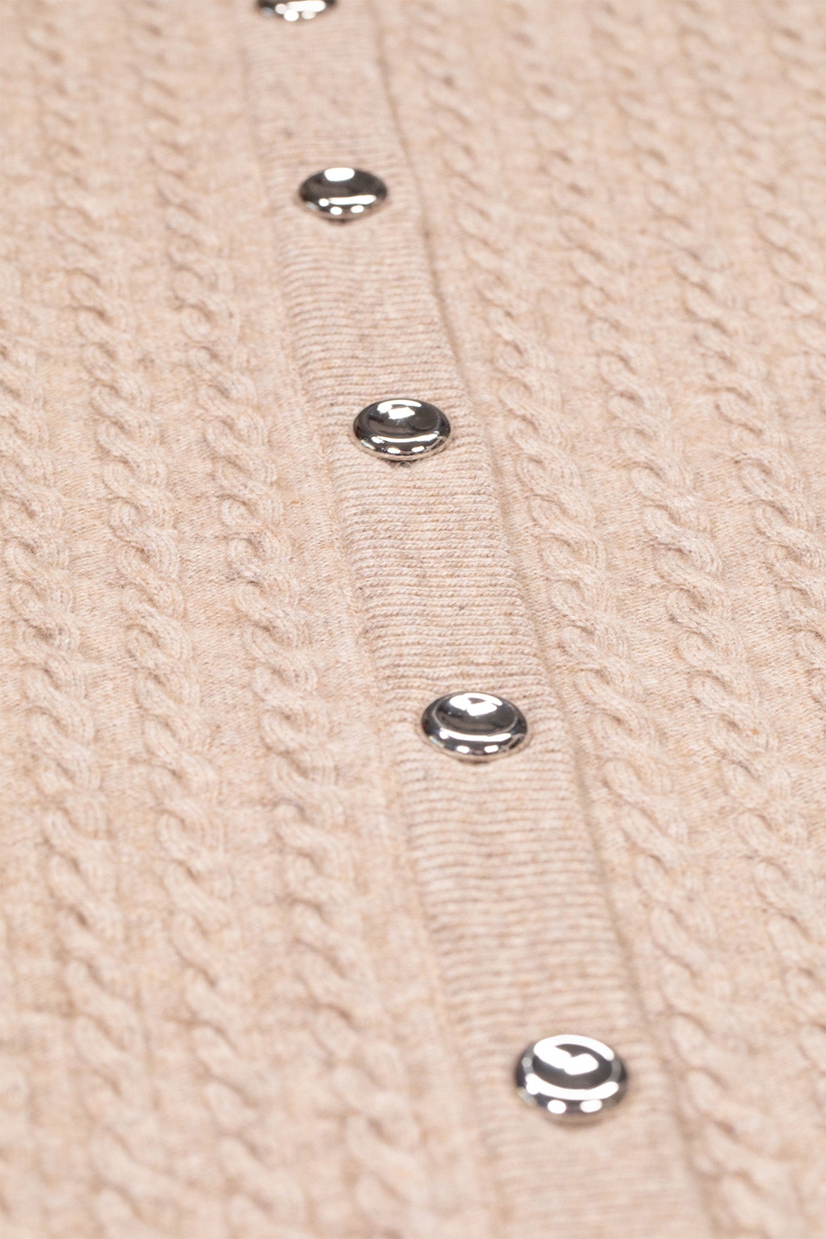 Camel Knit Patterned Women's Cardigan