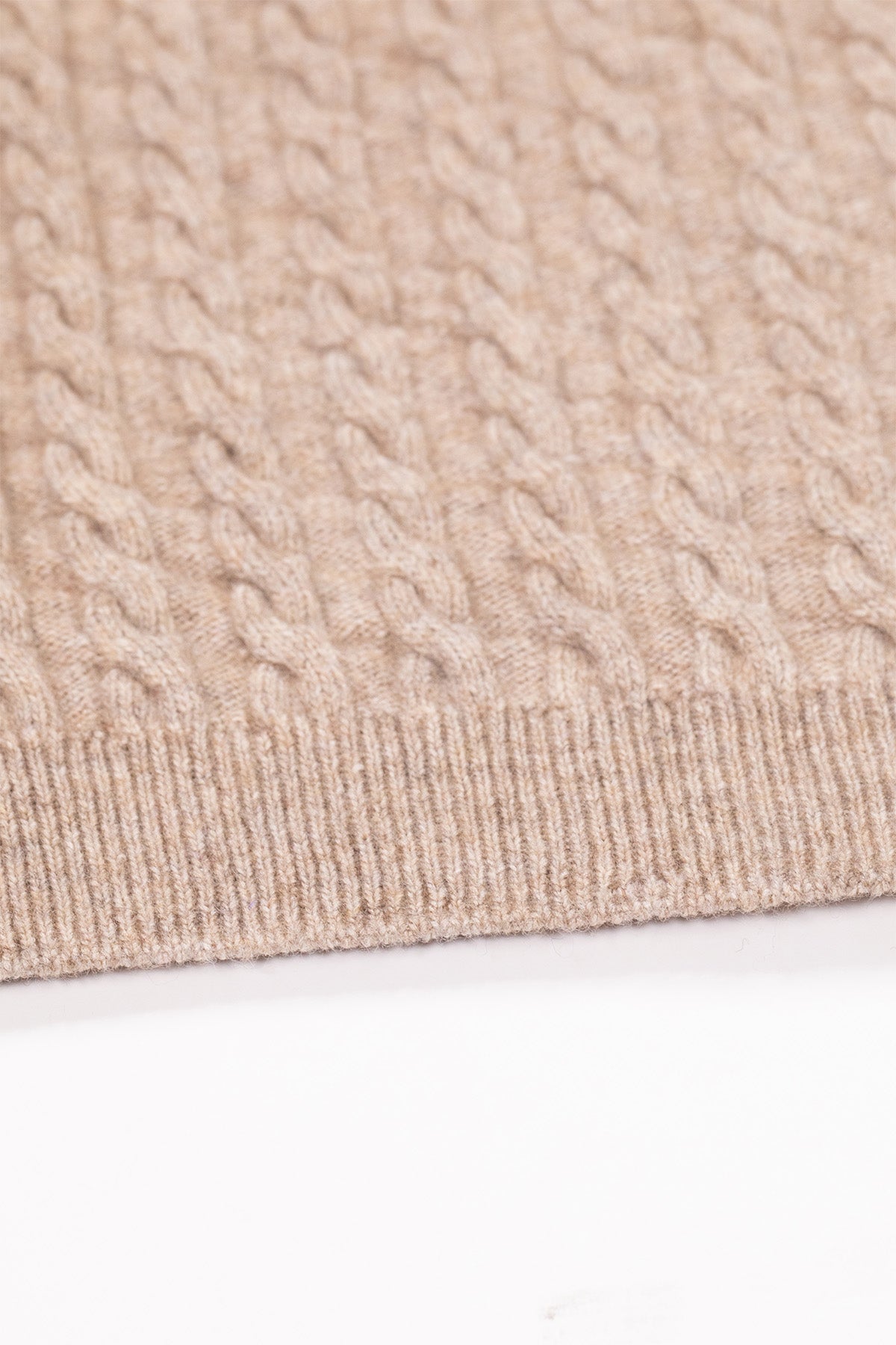 Camel Knit Patterned Women's Cardigan