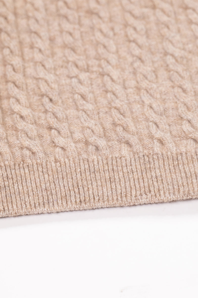 Camel Knit Patterned Women's Cardigan