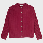 Women's Cardigan with Purple Knit Pattern