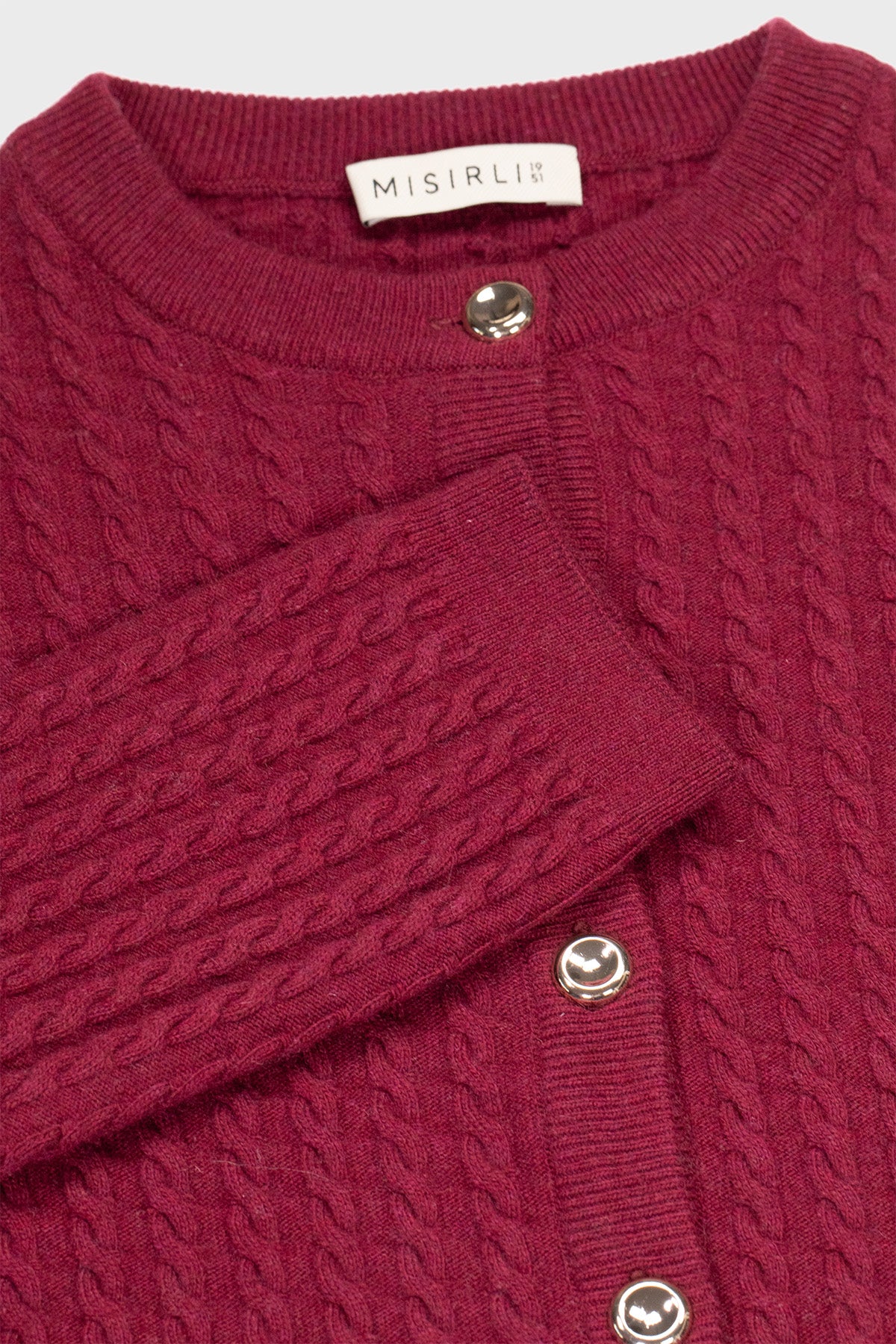 Women's Cardigan with Purple Knit Pattern