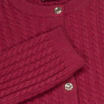 Women's Cardigan with Purple Knit Pattern