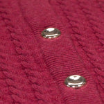 Women's Cardigan with Purple Knit Pattern