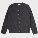 Dark Gray Knit Patterned Women's Cardigan