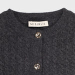 Dark Gray Knit Patterned Women's Cardigan