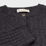 Dark Gray Knit Patterned Women's Cardigan