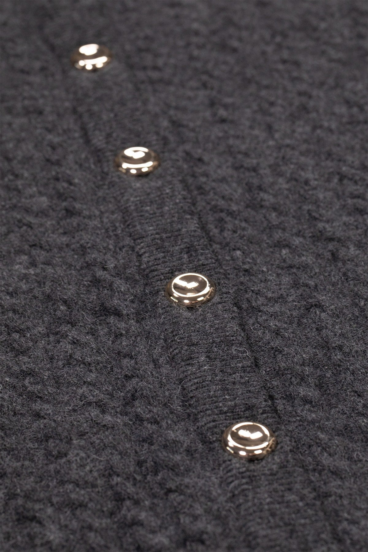 Dark Gray Knit Patterned Women's Cardigan