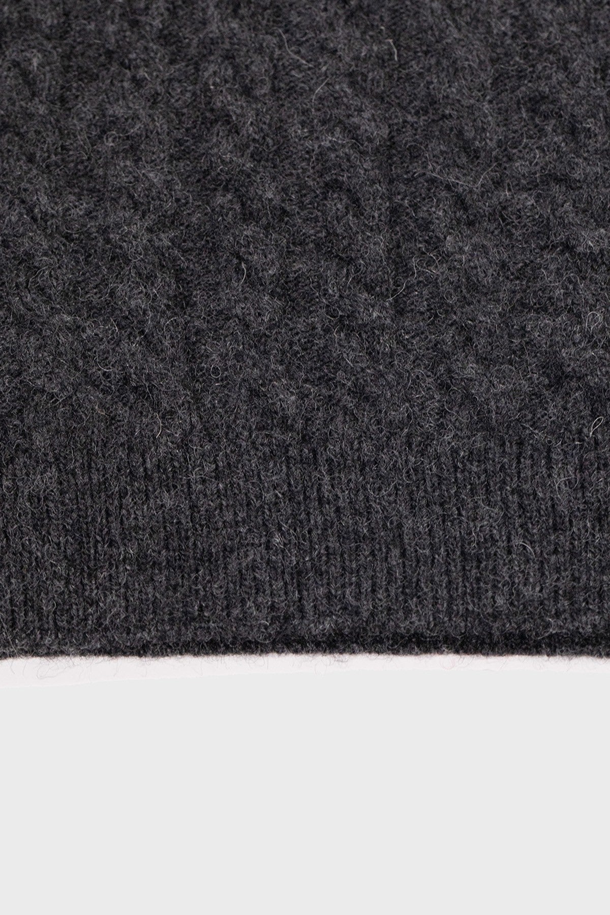 Dark Gray Knit Patterned Women's Cardigan