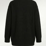Black Buttoned Midi Women's Cardigan