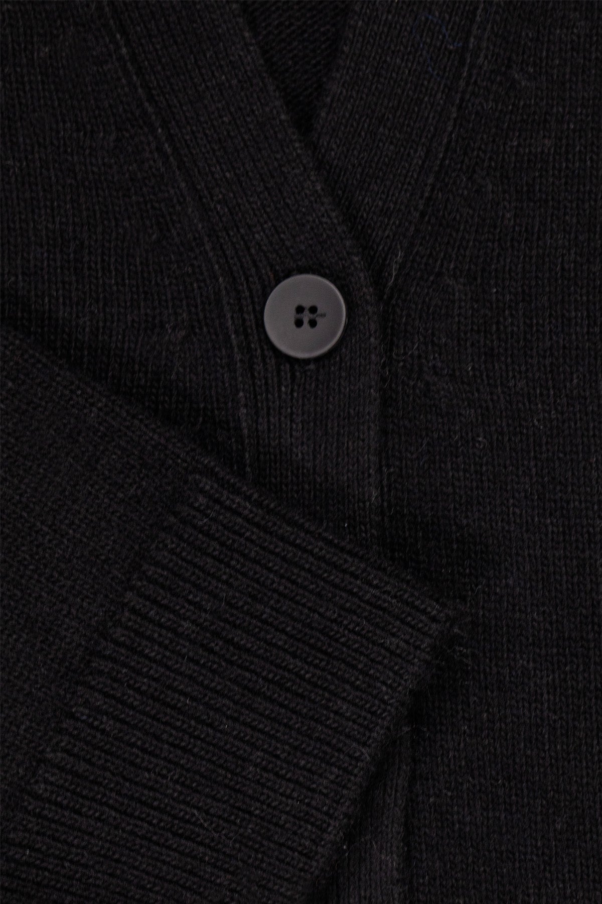 Black Buttoned Midi Women's Cardigan