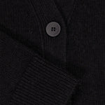 Black Buttoned Midi Women's Cardigan