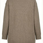 Camel Buttoned Midi Women's Cardigan