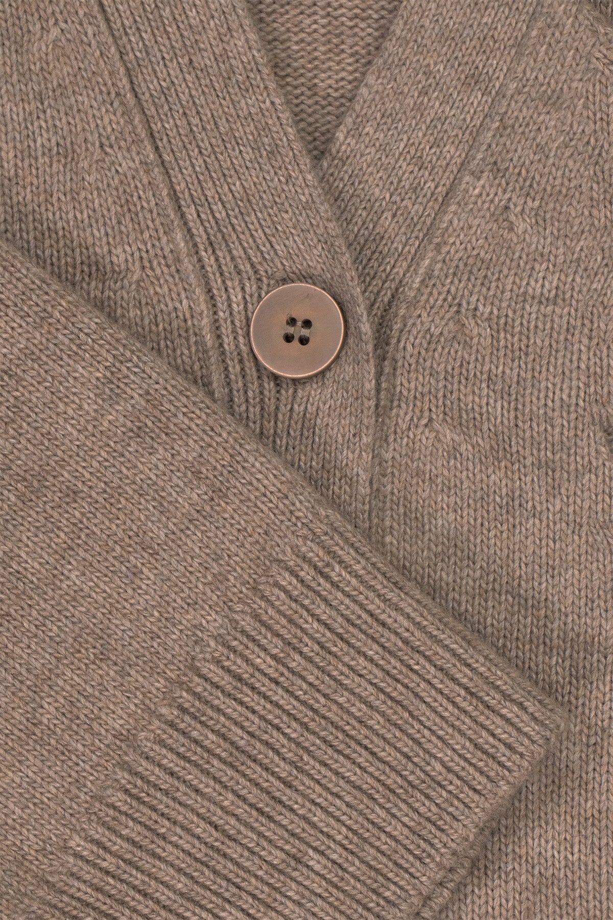 Camel Buttoned Midi Women's Cardigan