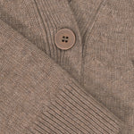 Camel Buttoned Midi Women's Cardigan