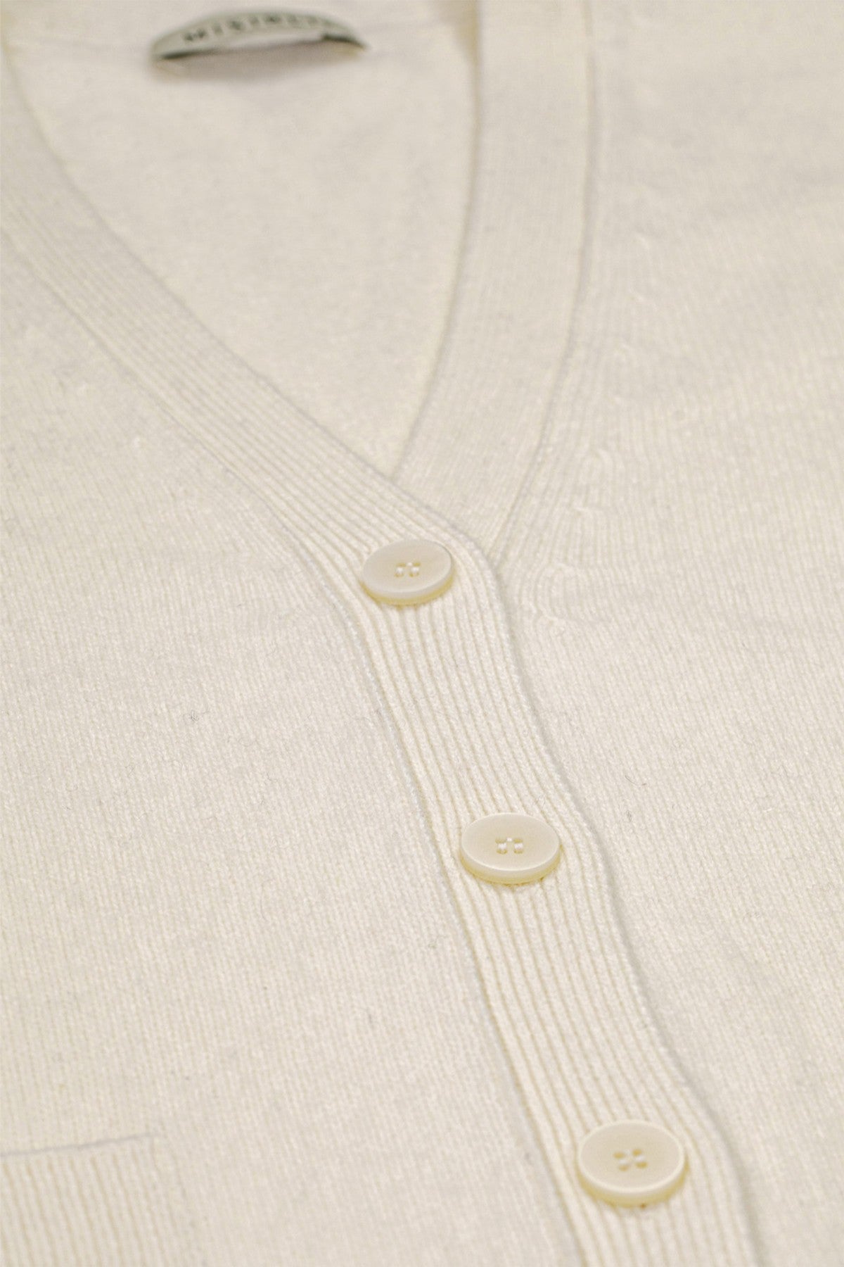 Ecru Buttoned Midi Women's Cardigan