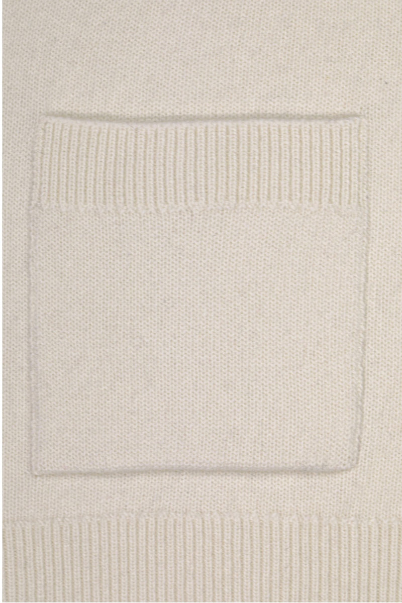 Ecru Buttoned Midi Women's Cardigan