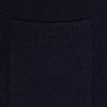 Navy Buttoned Midi Women's Cardigan