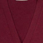Plum Buttoned Midi Women's Cardigan