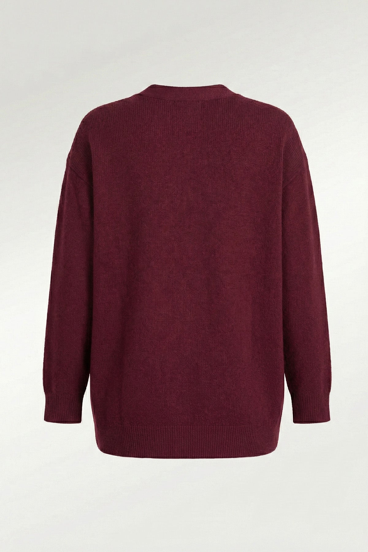 Plum Buttoned Midi Women's Cardigan