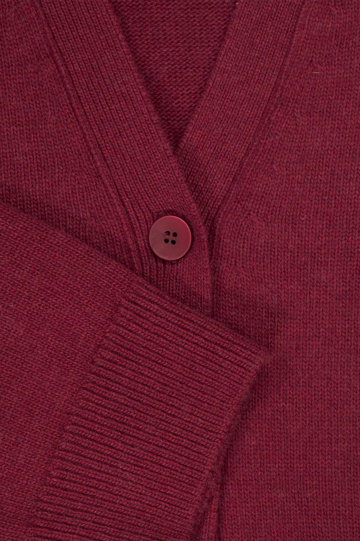 Plum Buttoned Midi Women's Cardigan