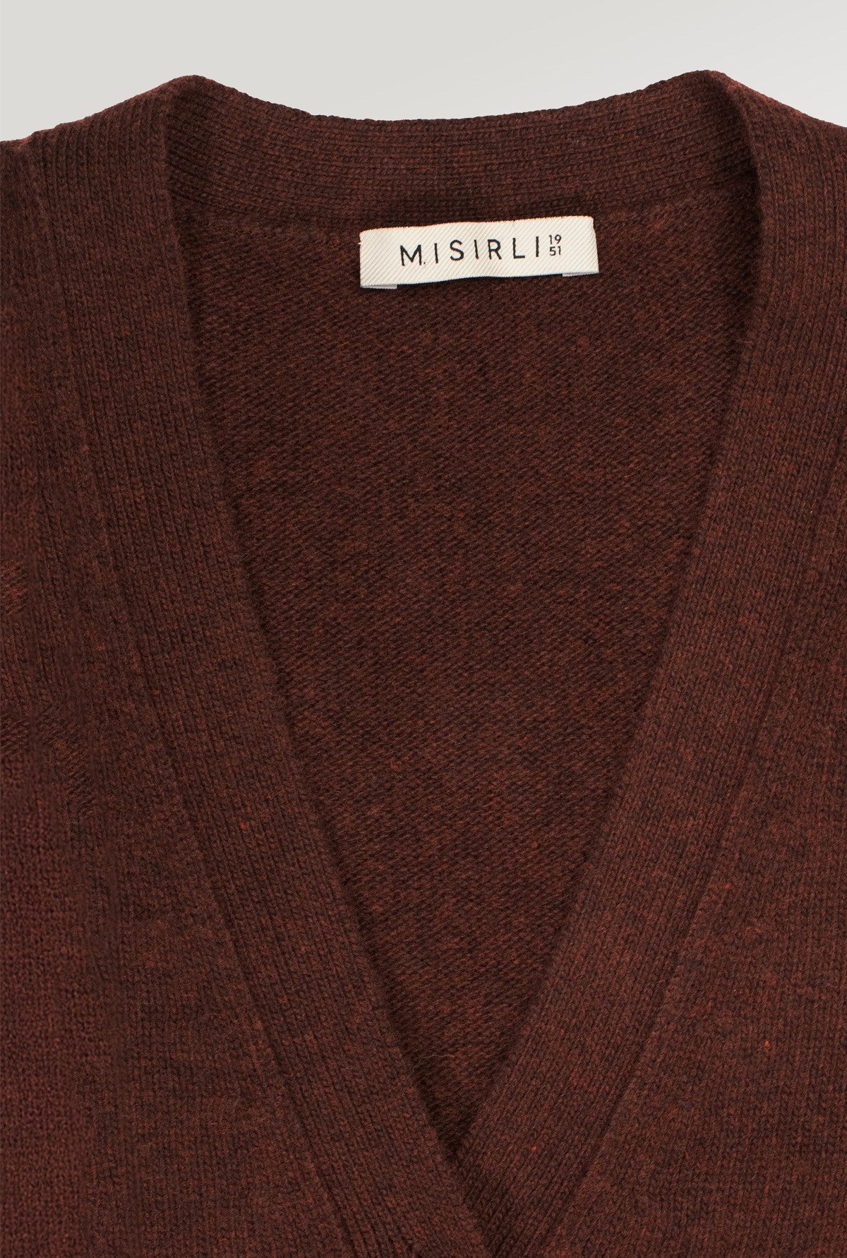 Brown Buttoned Midi Women's Cardigan