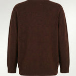 Brown Buttoned Midi Women's Cardigan