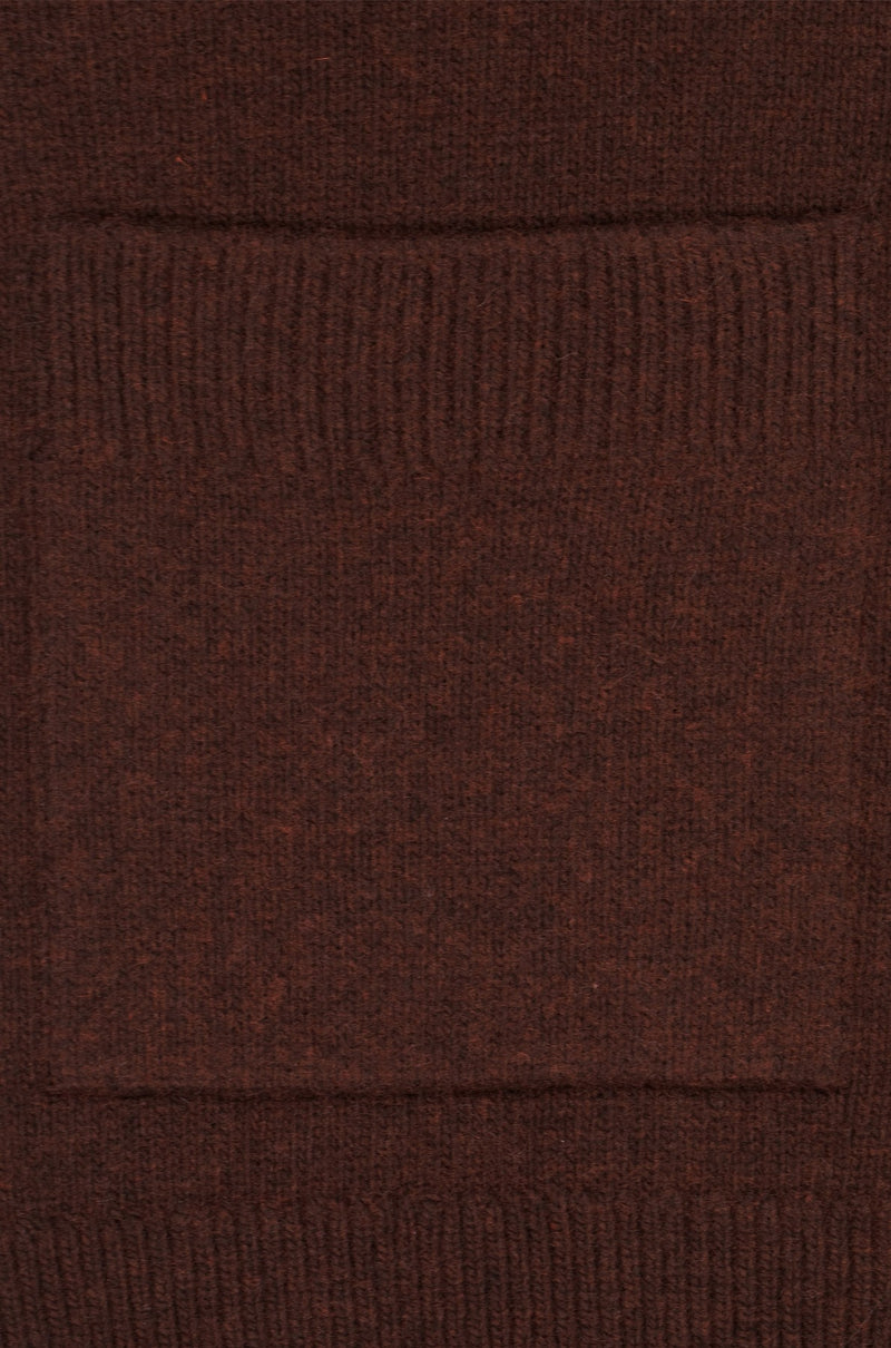 Brown Buttoned Midi Women's Cardigan