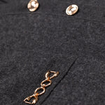 Dark Gray Pocket Detailed Midi Women's Cardigan